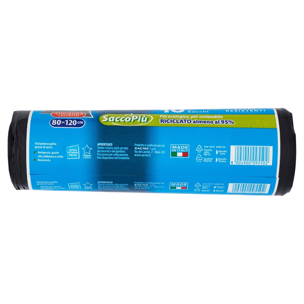 my Sac Bidone Maxi Formato Più Grande 80x120cm Sacchi 10 pz